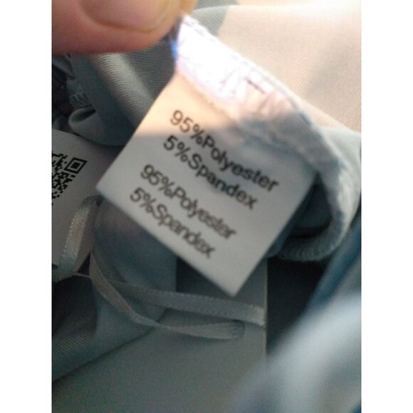 Grace Karin Womens Sz S Tie Dye Blue Paper Bag High Waist Cropped Pants Belt NWT - Picture 6 of 6